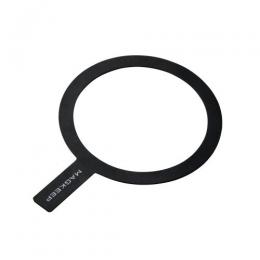 ELECOM AMS-MAGST4BK メタルリングステッカー/マグネット吸着タイプ/協力吸着/ワイヤレス充電対応iPhone用/貼り付けツール付属/ブラック