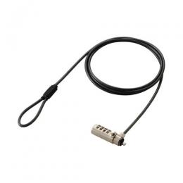 ELECOM ESL-403C セキュリティワイヤー/ダイヤル錠/スロットサイズ(3.2×4.5mm)