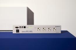 明京電機 RPC-4NCL 設置制約のある現場に対応する、スリムな形状かつ前面集約型4アウトレットリブーター