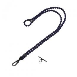 ELECOM P-STSDH1FLRENV スマホショルダーストラップ/伸縮/こぶ紐/軽量/反射糸/ステンレスストラップホールシート付属(1口タイプ×1枚)/ネイビー