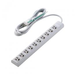 ELECOM T-Y133NDA OAタップ/3P/10個口/マグネット/抜け止め/簡易/3m