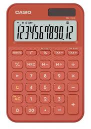 CASIO MW-C20D-RD-N デザイン電卓 カラフル ブリックレッド
