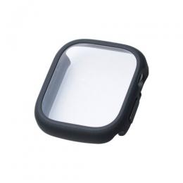 ELECOM AW-25AFCTSLBK Apple Watch 46mm/フルカバーケース/TOUGHSLIM/プレミアムガラス/高透明/ブラック