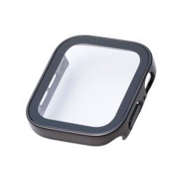 ELECOM AW-25DFCGEBK Apple Watch 44mm/フルカバーケース/プレミアムガラス/高透明/防水/ブラック