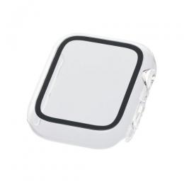 ELECOM AW-25EFCGCR Apple Watch 40mm/フルカバーケース/プレミアムガラス/高透明/クリア