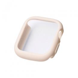 ELECOM AW-25EFCTSLBE Apple Watch 40mm/フルカバーケース/TOUGHSLIM/プレミアムガラス/高透明/ベージュ