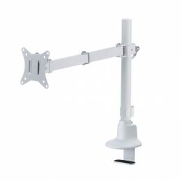 サンワサプライ CR-LAC116W モニターアーム（シングル・ロングアーム・薄型ショートクランプ・ホワイト）
