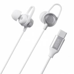 サンワサプライ MM-HSTC05W USB Type-Cイヤホンマイク（ホワイト）