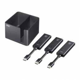 サンワサプライ VGA-EXWHD12SET 4K対応ワイヤレスHDMIエクステンダー（HDMI送信機2台・収納BOXセット）