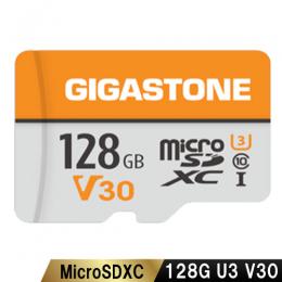 Gigastone GJMX-128GV3R microSDXCカード 128GB SDカードケース付き UHS-I U1 V30 Class10スペック 最大読み取り速度95MB/s 4K ビデオ撮影対応
