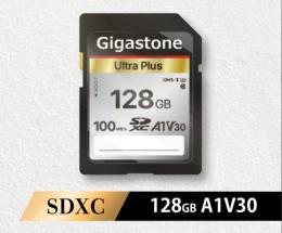 Gigastone GJSXR-128GV3A1 SDXCカード Ultra Plus 128GB Class10 UHS-I U1 A1 V30スペック 最大読み取り速度100MB/s 4K Ultra HD デジタルカメラ 一眼レフカメラ 4Kビデオカメラ