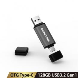Gigastone GJU3-AC44GY-128GB-1pk-R USBメモリ 128GB 2in1 デュアル OTG フラッシュドライブ Z40 USB3.2 Gen1 Type-C & USB-A対応 高性能 耐久性 USB2.0 / USB3.0 / USB3.1 にも対応
