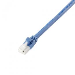 ELECOM LD-GPAT/BU015RS LANケーブル/CAT6A対応/EU RoHS指令準拠/爪折れ防止/簡易パッケージ仕様/0.15m/ヨリ線/ブルー