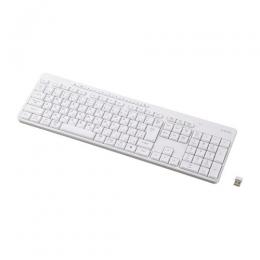 ELECOM TK-QT11FDMWH キーボード/無線2.4GHz/静音/フルサイズ/メンブレン式/ホワイト
