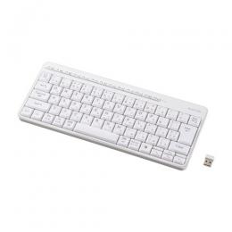 ELECOM TK-QT11MDMWH キーボード/無線2.4GHz/静音/ミニサイズ/メンブレン式/ホワイト