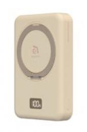 ADAM elements APBADVTSB10MT VIONTA B10 Milk Tea 準固体電池採用収納式回転スタンド搭載モバイルバッテリー 10000mAh