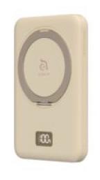 ADAM elements APBADVTSB5MT VIONTA B5 Milk Tea 準固体電池採用収納式回転スタンド搭載モバイルバッテリー 5000mAh