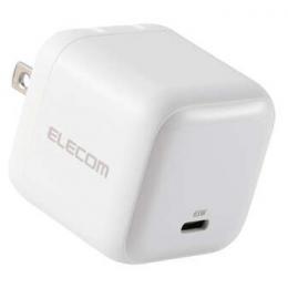 ELECOM MPA-AC12465WH AC充電器/スマホ・タブレット用/USB PD/65W/USB-C/スイングプラグ/ホワイト