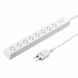 サンワサプライ TAP-SPSLIM8MG-2W スリムタップ（AC8個口・マグネット付き・雷ガード付き）