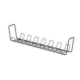 StarTech.com S1MB-DESK-CABLE-TRAY ケーブル配線トレー/デスク下ネジ固定式/金属製 メッシュバスケット型/長さ61.5cm/ブラック/ケーブルオーガナイザー
