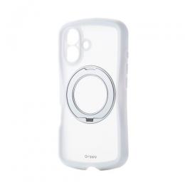ELECOM PM-A24AGRSTKMWH iPhone 16/Grippy/フレームカラー/極限/MAGKEEPスタンド/ホワイト