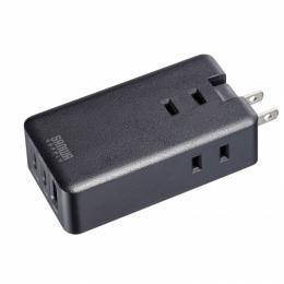 サンワサプライ TAP-MC2A1AC3BK モバイルタップ（AC×3個口＋Type-C×2・USB-A×1・PD33W・ブラック）