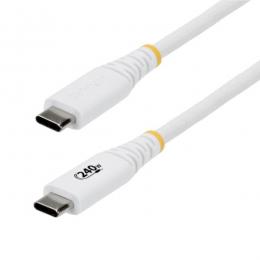StarTech.com S2CEPR2MW-USB-CABLE USB-Cケーブル/2m/USB 2.0/Type-C/240W 5A/USB-IF/ホワイト/高速充電 データ転送