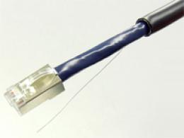 エイム電子 C6XT-OD-STP-BK-04 カテゴリ6 STP 屋外用ケーブル 単線 1000BASE-Tクロス 黒 4m