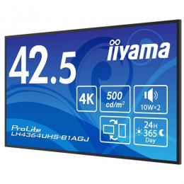 iiyama LH4364UHS-B1AGJ サイネージディスプレイ 42.5型/3840×2160/HDMI、USB-C/ブラック/スピーカーあり/VA方式パネル/3年保証