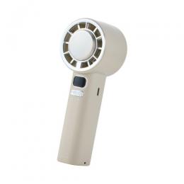 ELECOM FAN-U264BE ハンディファン/ナトリウムイオン電池/冷却プレート付/10段階調整/ストラップ付/USB Type-C充電/ベージュ