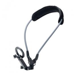 ELECOM P-STCNMBK スマートフォン用首掛けマウント/ネックストラップ型/ハンズフリー/角度調節可能/メタルプレート付属/収納用ポーチ付属/ブラック