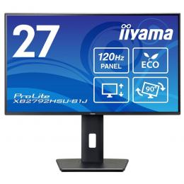 iiyama XB2792HSU-B1J 液晶ディスプレイ 27型/1920×1080/HDMI、DisplayPort/ブラック/スピーカーあり/IPS方式パネル/昇降/スウィーベル/ピボット/チルト/3年保証