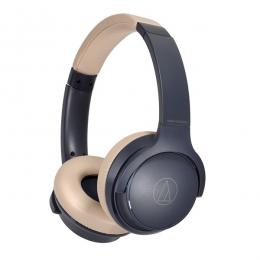 オーディオテクニカ ATH-S220BT NBG ワイヤレスヘッドホン ネイビーベージュ Bluetooth 最大60時間再生 急速充電 低遅延モード マルチポイント対応