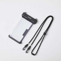 ELECOM P-WPSR26BK スマートフォン用防水ケース/IP68/立体構造/ワンタッチロック/ブラック