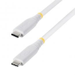 StarTech.com CC50CM40GUSB4TPW USB4ケーブル/50cm/40Gbps/Type-C/240W/8K60Hz/DP2.1/ホワイト/高速充電 データ転送
