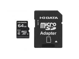 I-O DATA MSDU1-64G/NC UHS-I UHS スピードクラス1対応microSDメモリーカード（SD変換アダプター付き） 64GB