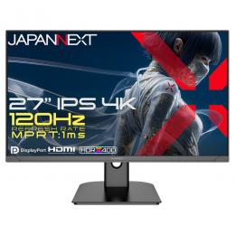 【法人様宛限定】JAPANNEXT JN-Ei27G120U2 ゲーミング液晶ディスプレイ 27型/3840×2160/HDMI×2、DP×2/ブラック/スピーカー有/2年保証