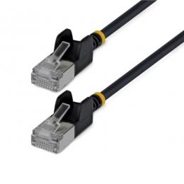 StarTech.com N6APATSTP34BKS2M CAT6A LANケーブル/超スリム/2m/ブラック/ツメ折れ防止/FTP/超極細 RJ45イーサネットケーブル