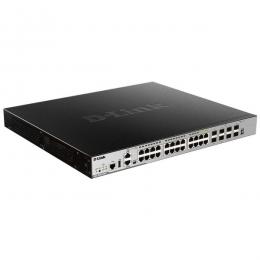 D-Link(ディーリンク) DGS-3630-28PCEI/A3 ギガビットL3スタッカブルスイッチ、PoE+対応（最大370W給電）、10/100/1000BASE-Tポート×24（SFPコンボスロット×4）、10G SFP+スロット×4、エンハンスドイメージ（EI）