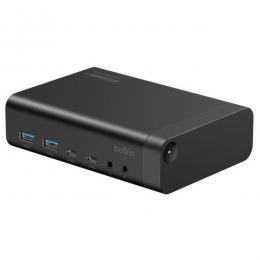 【法人様宛限定】Belkin INC025qcBK Connect ユニバーサル 14ポート デュアルディスプレイ対応 USB-C ドック 100W