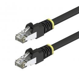 StarTech.com C6APATCHUV15MBK CAT6A LANケーブル/15m/ブラック/屋外用/S/FTPシールド/23AWG純銅単線/耐UV耐候性/ツメ折れ防止