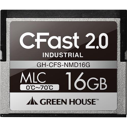 グリーンハウス GH-CFS-NMD16G CFast2.0 SATA6.0Gb/s MLC 0～70℃ 16GBの販売