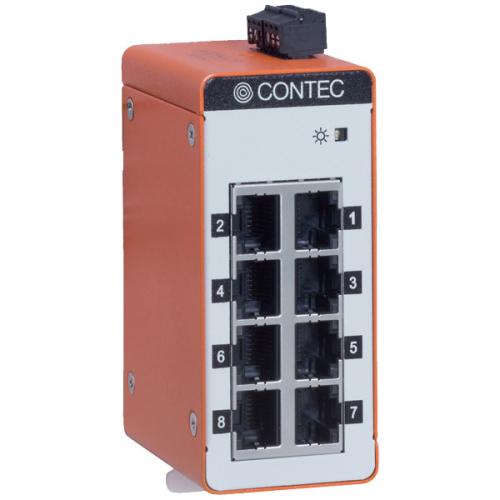 CONTEC SH-8008F 10M/100M 広温度範囲対応 組込型スイッチングHUB 8