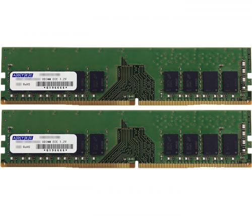 ADTEC ADS2400D-E8GSBW DDR4-2400 UDIMM ECC 8GB×2枚 1Rx8の販売