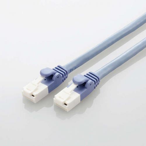 ELECOM LD-GPT/BU3/RS2 LANケーブル/CAT6対応/EU RoHS指令準拠/爪折れ防止/簡易パッケージ仕様/3m /ブルー/20個セットの販売