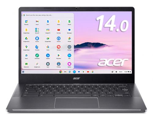 Acer(エイサー) CB514-4H-N38Q Chromebook Plus 514 (Core i3-N305/8GB/128GB  SSD/ODDなし/ChromeOS/Officeなし/14.0型/スチールグレイ)の販売